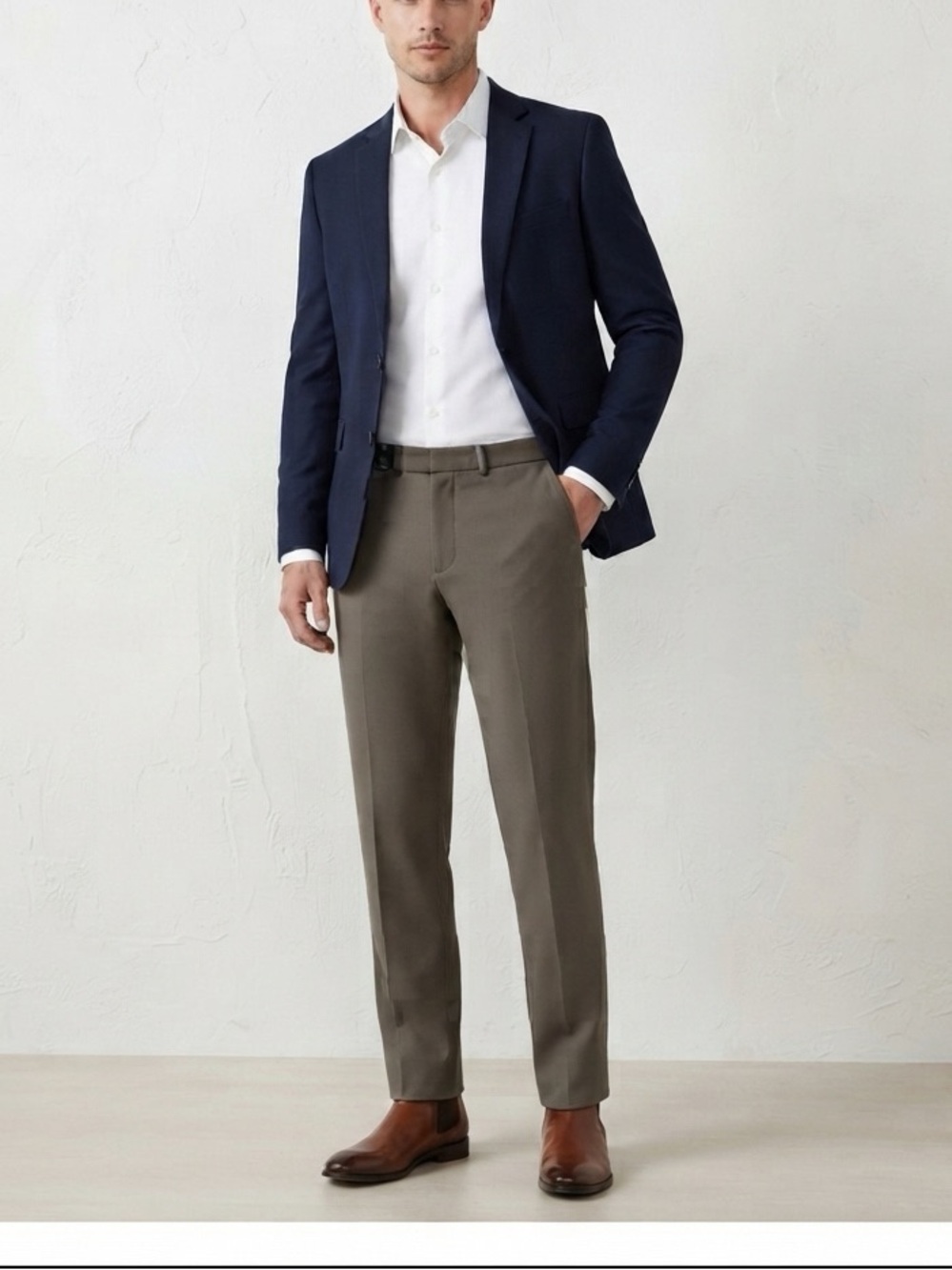 Claiborne Men Grey Dress Pants NWT Size 30S Flat Front Straight Leg Trousers❤️